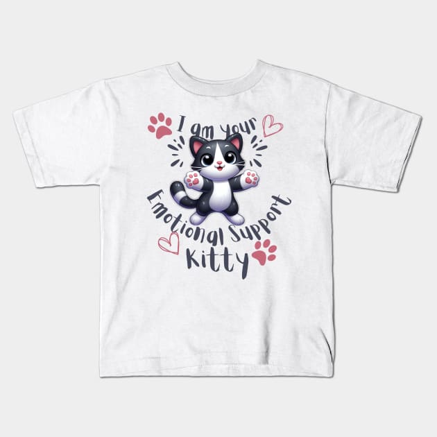 I am your emotional support kitty Kids T-Shirt by Art from the Machine